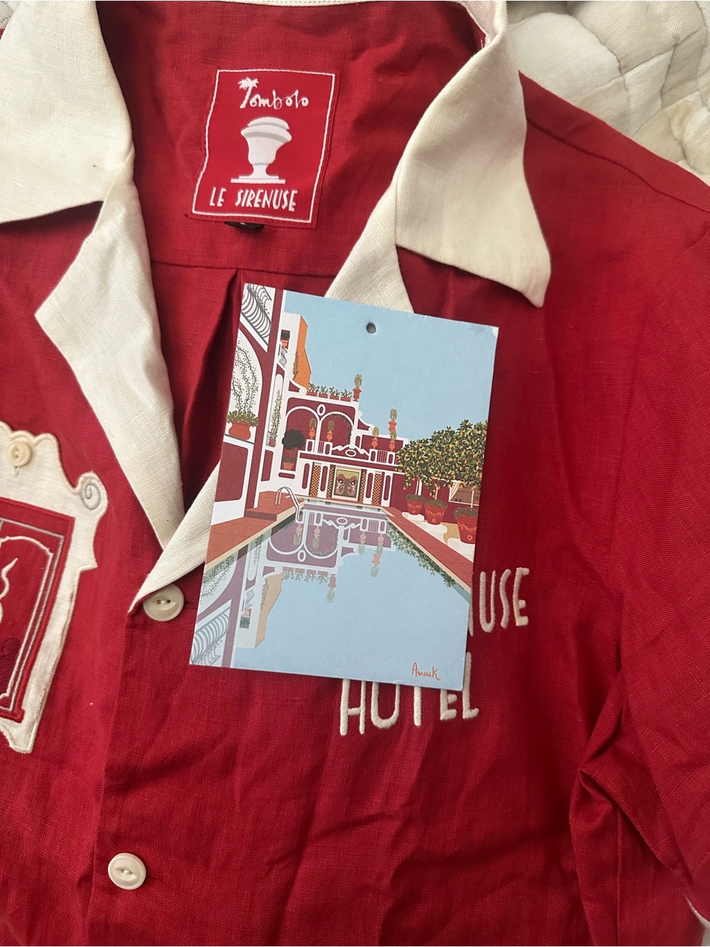 Tombolo Red Resort Linen Shirt